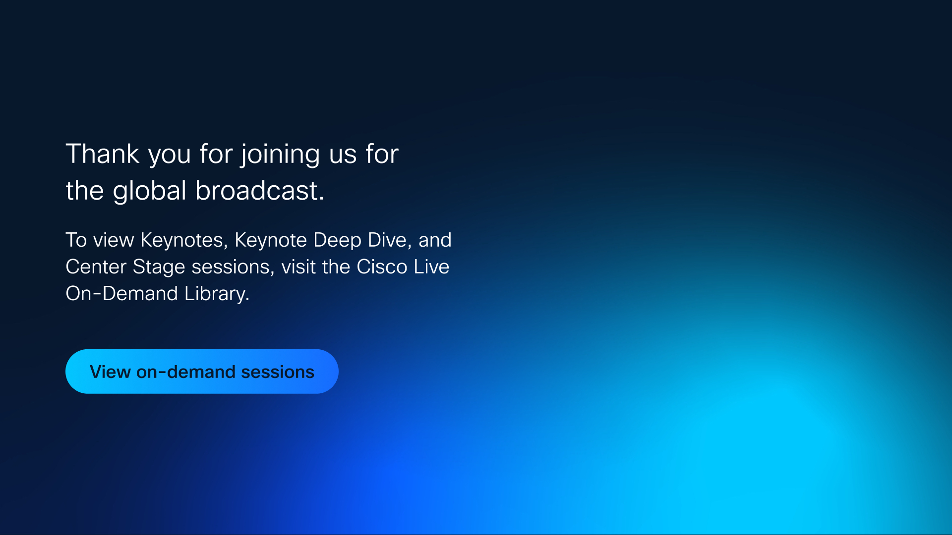 Thanks for joining, see you next year