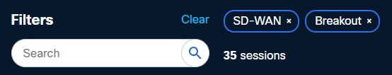 Screenshot of the Session Catalog search bar