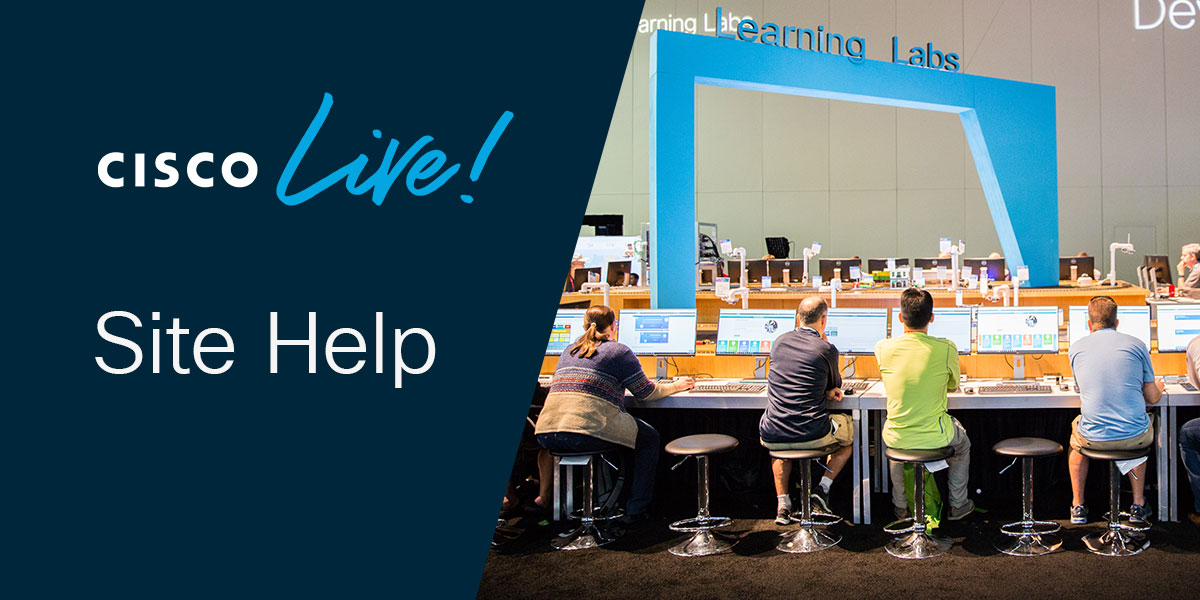 Site Help Cisco Live Global Events Cisco