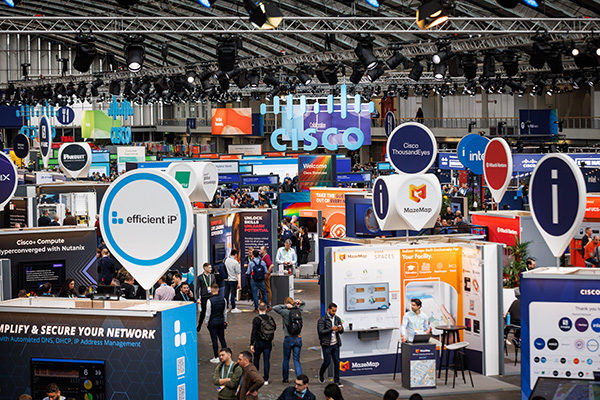 A view of the main World of Solutions floor