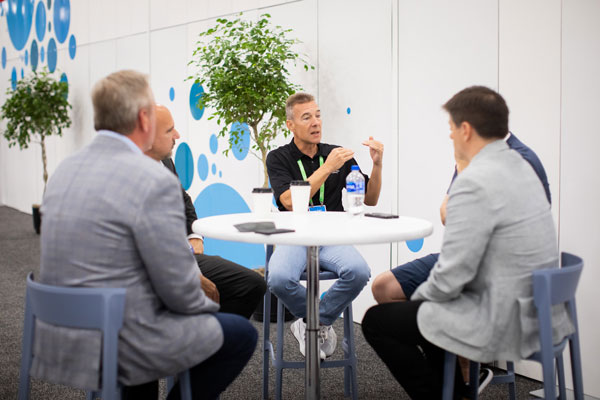 Attendees meeting with an expert in the Meeting Zone
